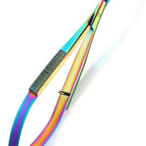 4.7" Curved Stainless Steel Squeeze Scissors – Thread Snips & Grooming Clippers (Multicolor)