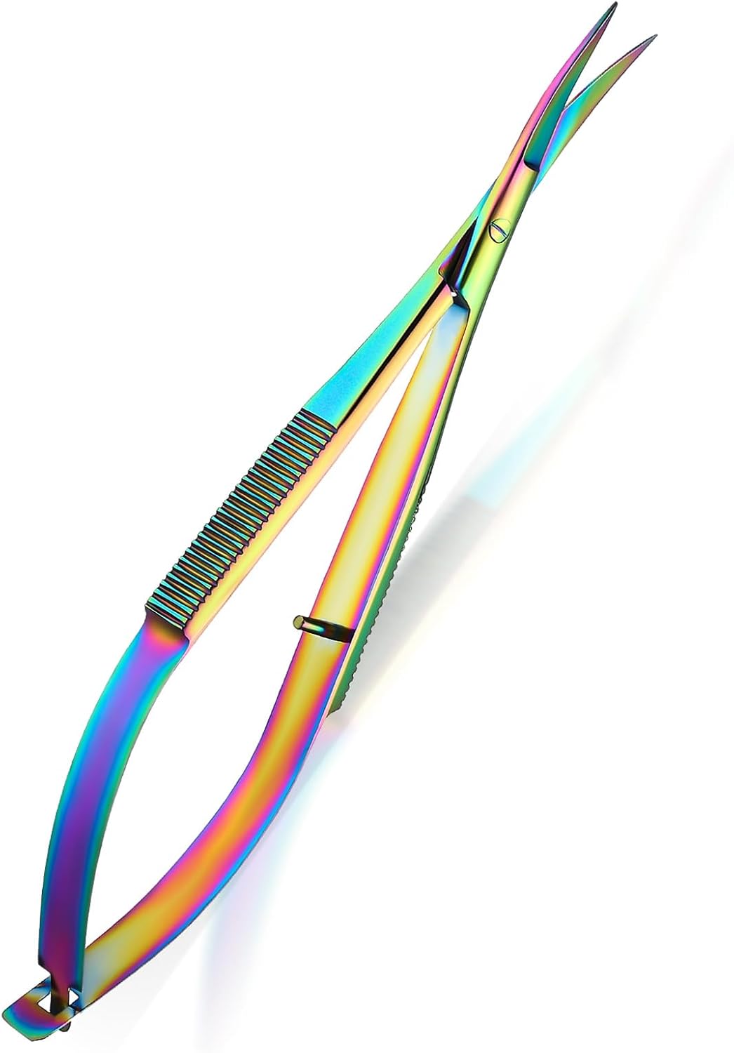 4.7" Curved Stainless Steel Squeeze Scissors – Thread Snips & Grooming Clippers (Multicolor)
