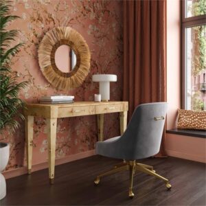 Furniture Natural Burl Work Desk