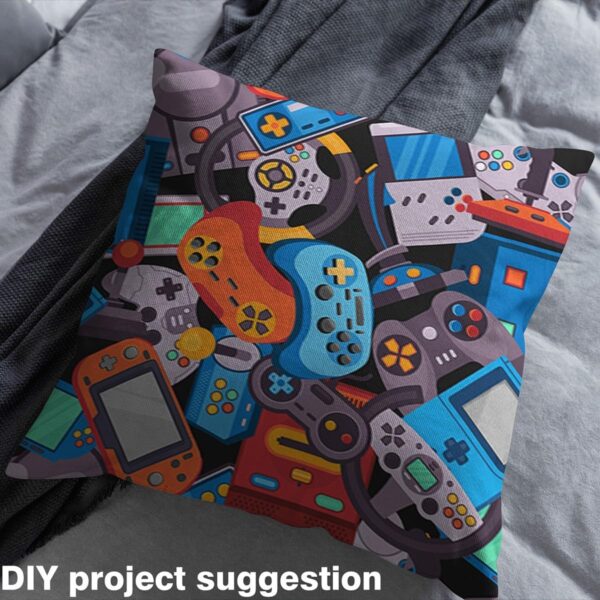 Mook Fabrics Cotton Game Controller, Black Cut - Image 4