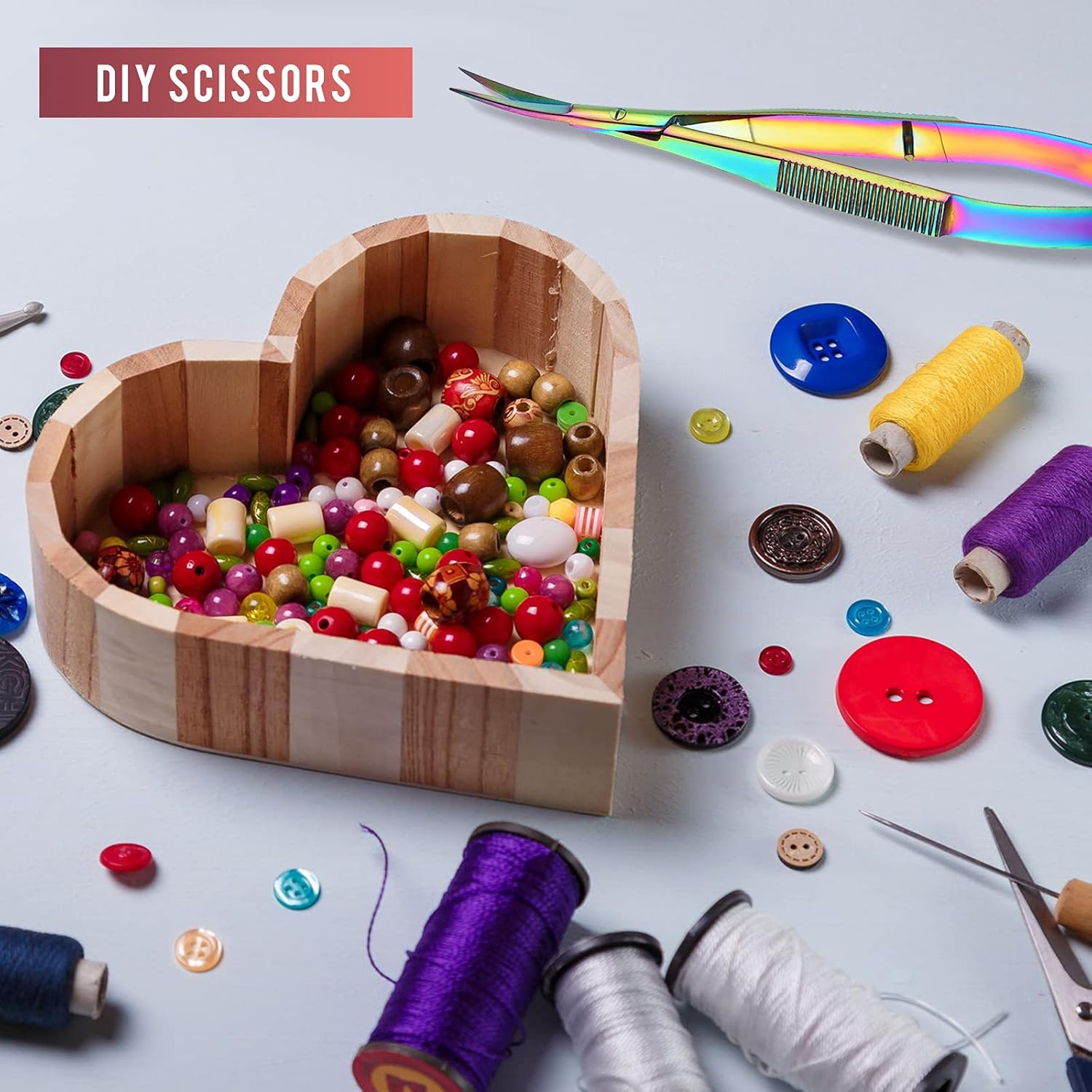 4.7" Curved Stainless Steel Squeeze Scissors – Thread Snips & Grooming Clippers (Multicolor) - Image 2