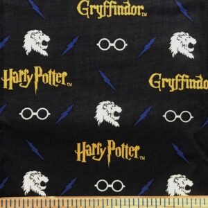 1 Yard (44") Harry Potter Gryffindor Lion Cotton Fabric – Licensed for Quilting, Sewing & Crafts