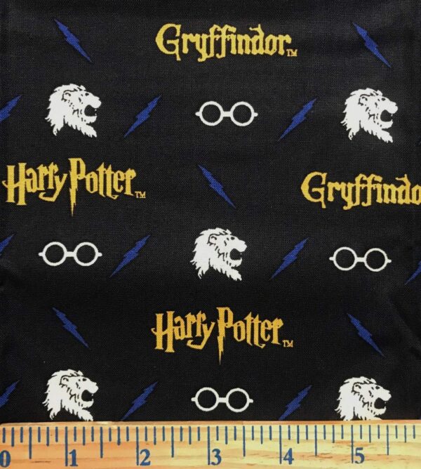 1 Yard (44") Harry Potter Gryffindor Lion Cotton Fabric – Licensed for Quilting, Sewing & Crafts