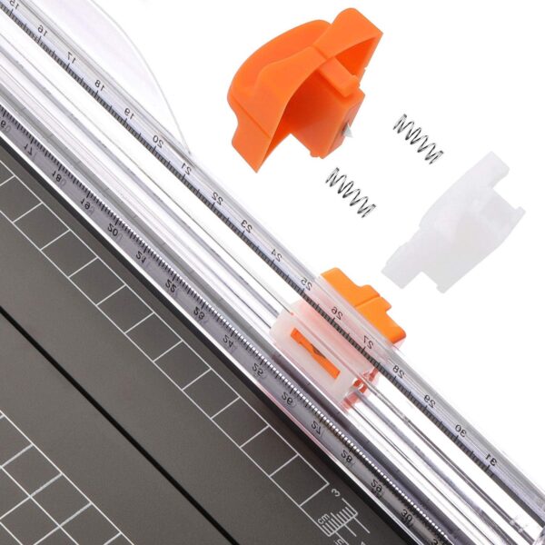 A4 Paper Cutter – 12" Titanium Trimmer with Security Safeguard & Side Ruler for Craft Paper - Image 2