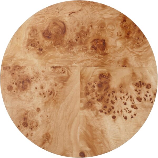 Burl Wood Round Side/End Table, Natural Burl - Image 3