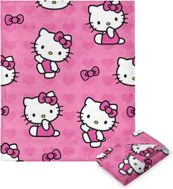 Hello Kitty Silk Touch Throw Blanket – 50" x 70", Soft & Cozy, I Love Pink Design