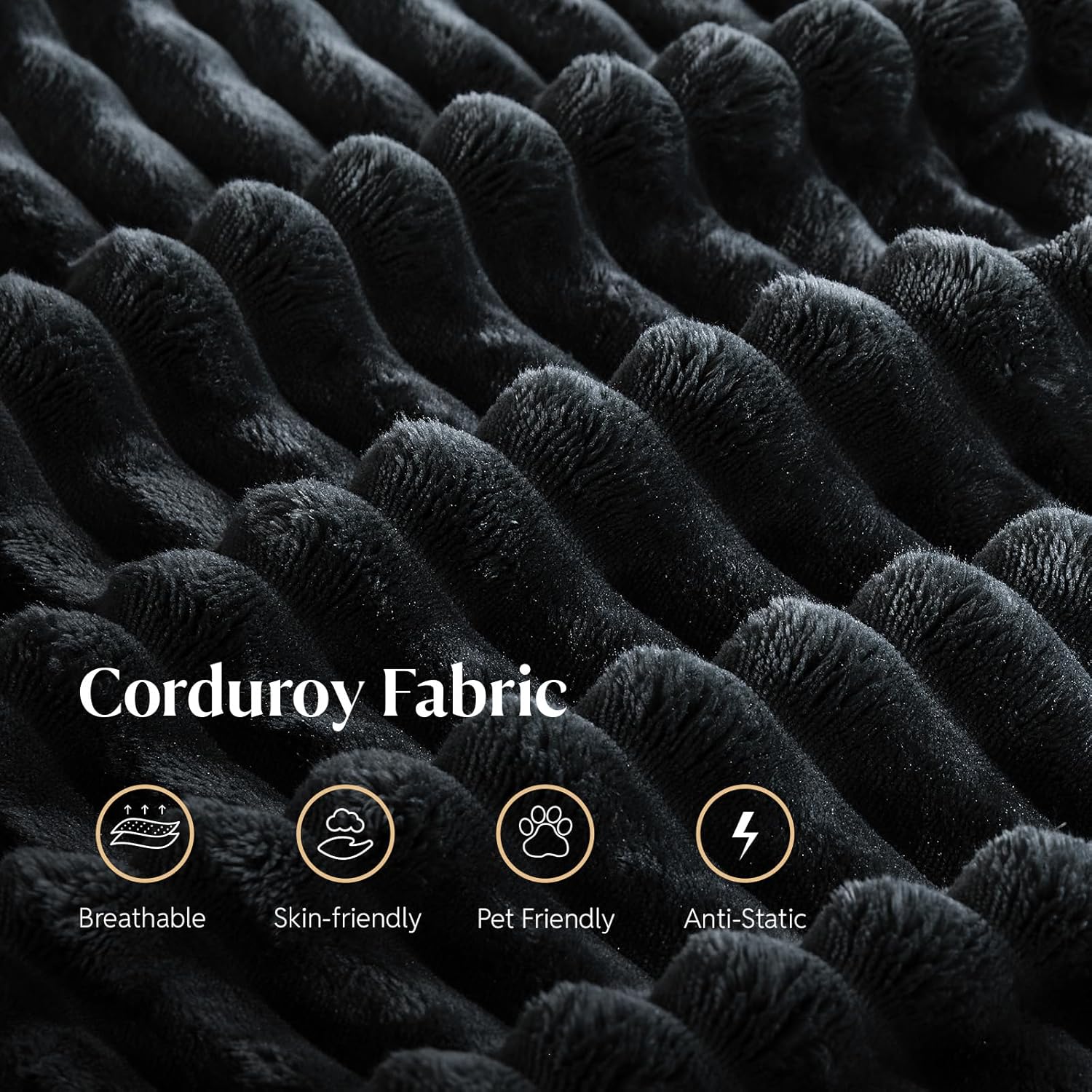 108" Modular L-Shaped Cloud Sofa with Chaise and Movable Ottoman, Deep Seat Memory Foam Couch, Black - Image 3