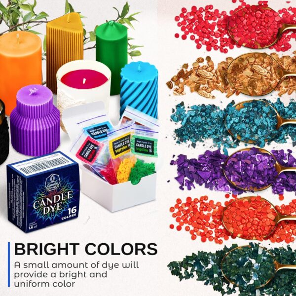 Soy Candle Wax Dye Chips – 16 Vibrant, Highly Concentrated Colors for Candle Making - Image 3