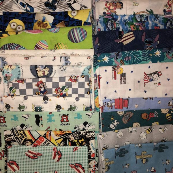 Disney Quilting Fabric Bundle – 1lb Cotton Remnants, Cartoon & More Patterns - Image 3