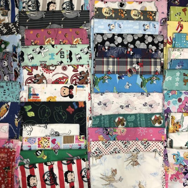 Disney Quilting Fabric Bundle – 1lb Cotton Remnants, Cartoon & More Patterns