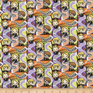 Character Halloween II Harry Potter Spell Casts Multi, Quilting Fabric