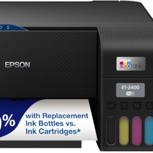 ET-2400 Wireless All-in-One Printer – Cartridge-Free, Scan & Copy, Black
