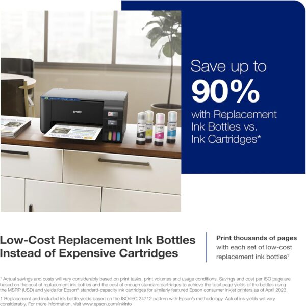 ET-2400 Wireless All-in-One Printer – Cartridge-Free, Scan & Copy, Black - Image 2
