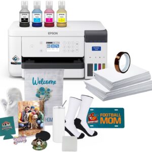 Epson SureColor F170 Dye-Sublimation Printer. Includes Full Set of Ink, User Guide, AC Power Cable, Sublimation Starter Kit, Thermal Tape, 8.5" x 11" & 8.5" x 14" Paper SCF170
