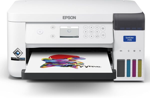 Epson SureColor F170 Dye-Sublimation Printer. Includes Full Set of Ink, User Guide, AC Power Cable, Sublimation Starter Kit, Thermal Tape, 8.5" x 11" & 8.5" x 14" Paper SCF170 - Image 2