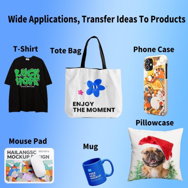 Cartridge-Free Super-Tank Printer – Sublimation Ink Bundle, Heat Transfers, Built-in Scanner & Copier (White) - Image 3