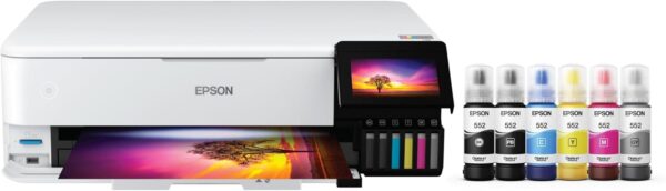 Wireless All-in-One Printer – Wide Format, Scan, Copy, Ethernet, 4.3" Touchscreen, White