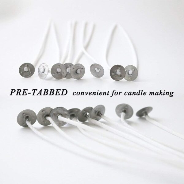 Candle Wick Kit - 60 Cotton Wicks with Candle Making Tools (Thick 4"+6"+8") - Image 4