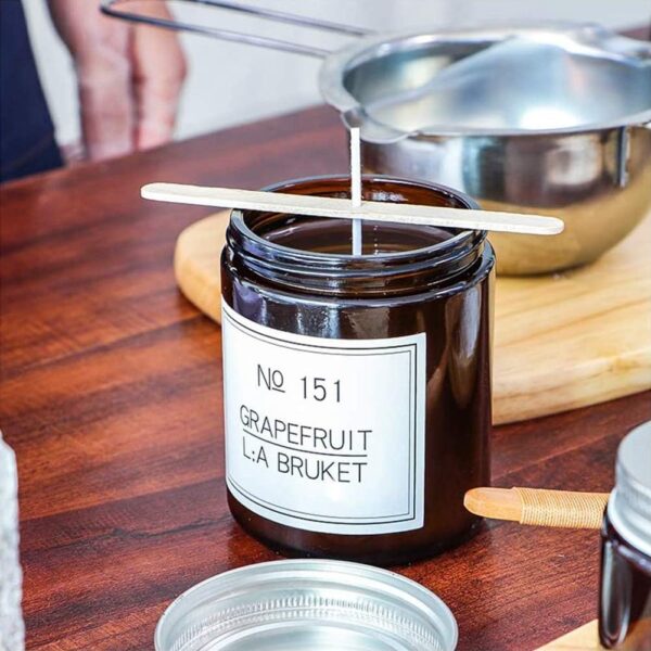 100 pcs 6" Candle Wicks Bulk – Includes Wick Stickers & Centering Device for Soy/Beeswax Candles - Image 4