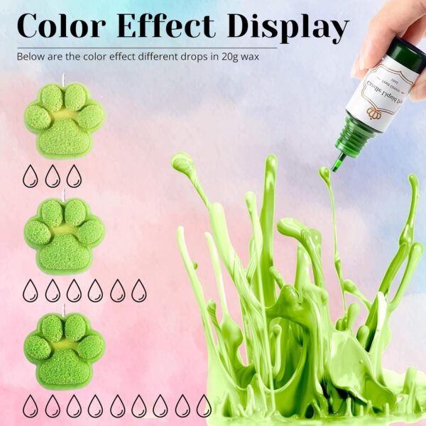 Candle Dye – 16 Vivid Liquid Colors, High Concentrate for Soy, Beeswax, Gel & Palm Wax, 10ml/0.35oz - Image 4