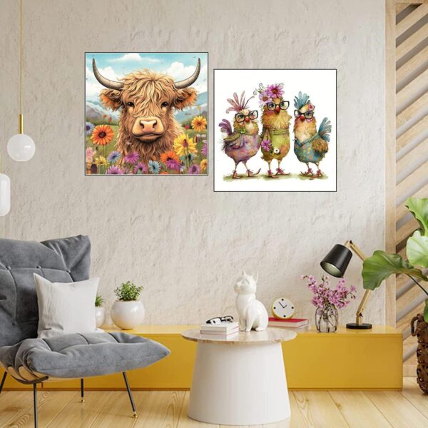 5D Diamond Painting Kit – 4 Pack Animal Designs, Full Drill Diamond Art for Adults, 13.78x13.78" Each - Image 3