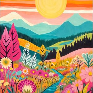 Sunrise Diamond Painting Kit, 12x16" – DIY Landscape Art for Adults, Beginners & Home Decor