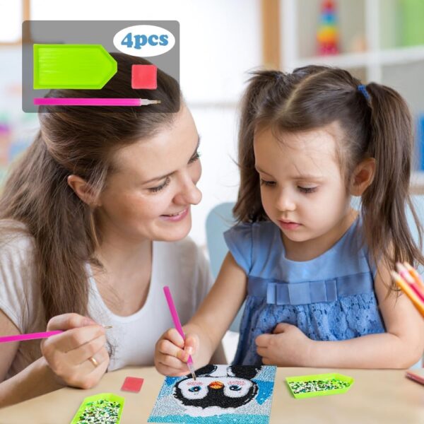 Diamond Art Kits for Kids & Beginners – 4 Pack, Easy DIY Craft, Creative Sticker Art (Ages 6-12) - Image 2