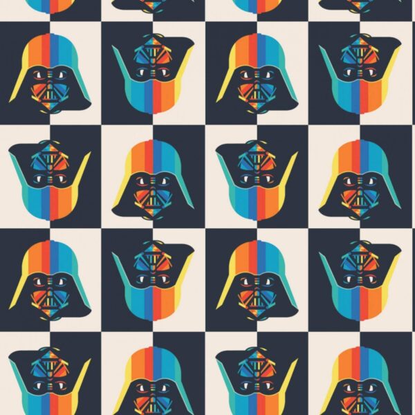 0.5 Yard Star Wars Rainbow Darth Vader 100% Cotton Fabric