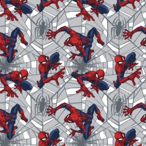 Marvel Avengers Spider-Man Fabric – Web Crawler Design, 100% Cotton