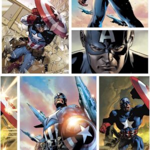Marvel Avengers Captain America Blocks Fabric – 100% Cotton