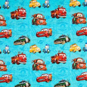 Cars Cotton Fabric – 44"-45" Wide, 1 Yard, Lightweight for Sewing Clothes, Homeware & DIY Crafts
