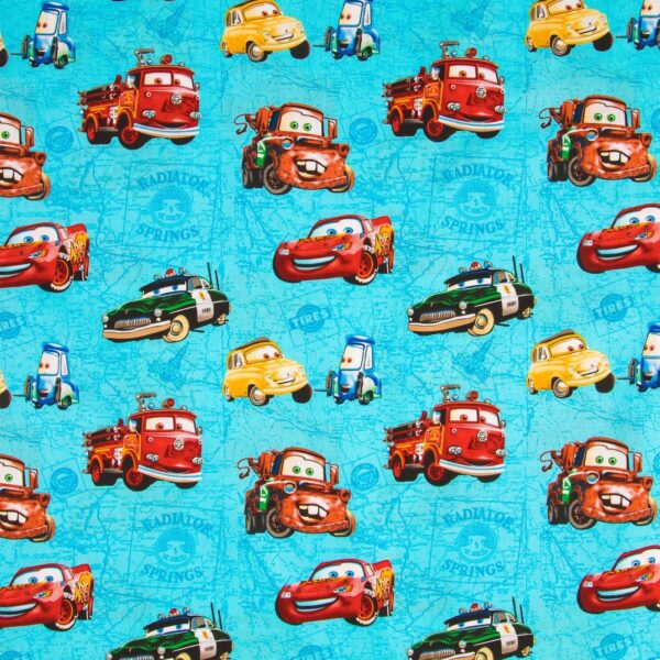 Cars Cotton Fabric – 44"-45" Wide, 1 Yard, Lightweight for Sewing Clothes, Homeware & DIY Crafts