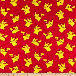 Pokemon Flannel Red, Fabric