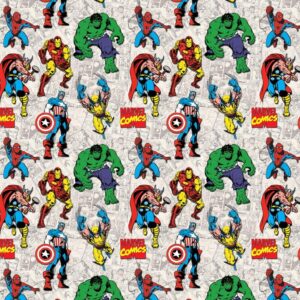 Marvel Comic Heroes Cotton Fabric – Premium Quality