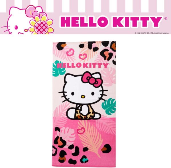 Hello Kitty Cotton Terry Towel Set – 2 Pieces, 50" x 25" (Bath/Pool/Beach) - Image 3