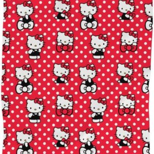 Hello Kitty Dots & Bows Cozy Blanket – 62" x 90"