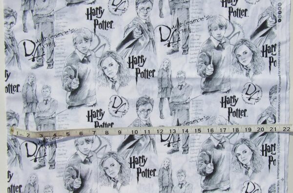 Warner Brothers Harry Potter Characters in Black and White - Dumbledore's Army - 100% Cotton Fabric