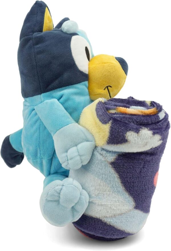 Northwest Bluey Character Hugger Pillow & Silk Touch Throw Blanket Set, 40" x 50", Hooray - Image 3