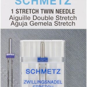 Euro-Notions Twin Stretch Machine Needle, 4/75-Inch