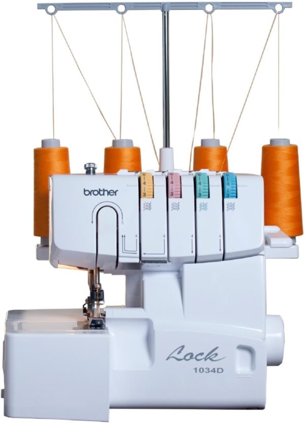 1034D Serger – Heavy-Duty Metal Frame, 1,300 SPM, Removable Trim Trap & 3 Accessory Feet
