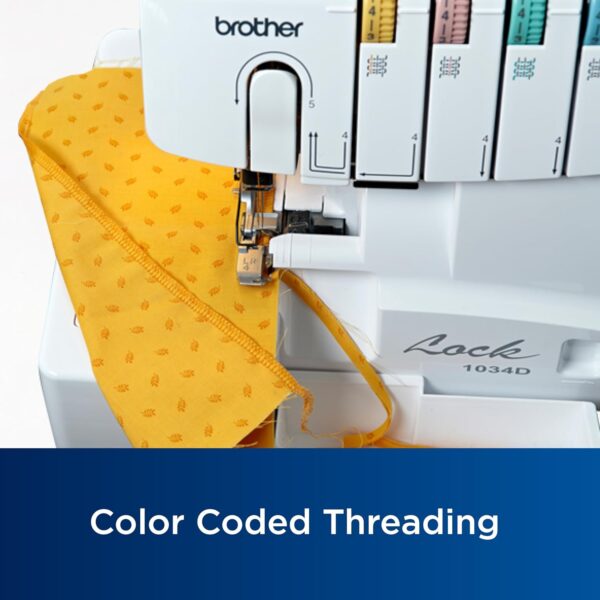1034D Serger – Heavy-Duty Metal Frame, 1,300 SPM, Removable Trim Trap & 3 Accessory Feet - Image 3