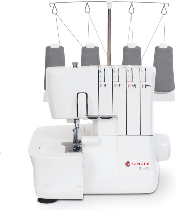 Serger Overlock Machine – 2/3/4 Stitch, 1200 Stitches/Min, Free Arm, LED Light & Accessory Kit