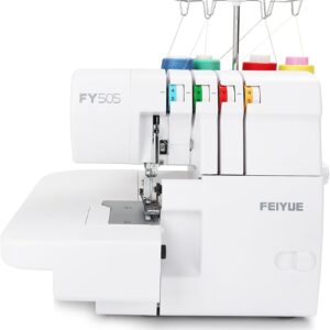 Serger Overlock Machine – 2/3/4 Thread with Rolled Hem & Adjustable Feed, Heavy-Duty Frame