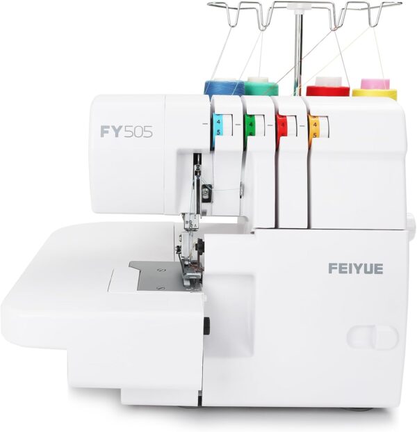 Serger Overlock Machine – 2/3/4 Thread with Rolled Hem & Adjustable Feed, Heavy-Duty Frame