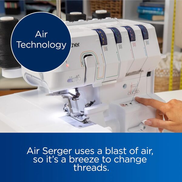 Air Serger with Jet Air Threading, 2/3/4 Thread, LED Lit Work Area - Image 3