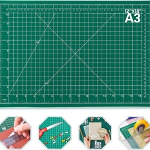 anezus Self Healing Sewing Mat, 12inch x 18inch Rotary Cutting Mat Double Sided 5-Ply Craft Cutting Board for Sewing Crafts Hobby Fabric Precision Scrapbooking Project