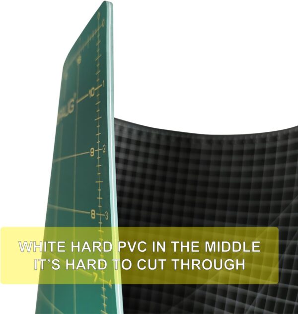 NEWBRAUG 18'' × 24'' Perfect Self Healing Cutting Mat, Non-Slip Gridded Rotary Cutting Board, Necessary for Quilting, Sewing, Craft, Fabric & Scrapbooking(Green/Black)… - Image 4