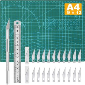 Self Healing Sewing Mat & Precision Knife Set – A4 Size 9x12" for DIY, Cutting, Scrapbooking & Crafts