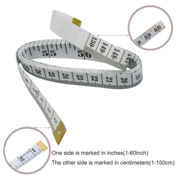 Soft Tape Measure – 60" Flexible Ruler with Double-Sided Inch & Centimeter Scale - Image 3