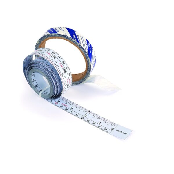 Peel & Stick Measuring Tape – 16', 7/8" Width, Standard/Metric, for Layout & Cutting Stations